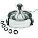 PetSafe Drinkwell Edelstahl Trinkbrunnen 360, 3,8 Liter, BPA frei, organischer Filter, leise, rutschfest, Hunde & Katzen