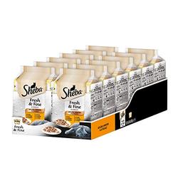 Sheba Katzenfutter Fresh und Fine für ausgewachsene Katzen, Geflügel Variation in Sauce, 12er Pack (12 x 6 x 50 g)