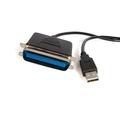 StarTech.com USB auf Parallel Adapter Kabel 3m - Centronics / IEEE1284 Druckerkabel zu USB - Stecker / Stecker