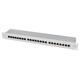 LogiLink Professional PrimeLine Cat.6A (500 MHz) Patchpanel grau, 19", STP (geschirmt) 24-Port (RJ45), Lichtgrau