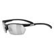 uvex sportstyle 114 - Outdoorbrille für Damen und Herren - verspiegelt - inkl. Wechselscheiben in den Filterkategorien 0, 1 und 3 - black matt/silver - one size