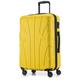 suitline Hartschalen-Koffer Koffer Trolley Rollkoffer Reisekoffer, TSA, 66 cm, ca. 58 Liter, 100% ABS Matt, Gelb