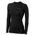 FALKE Damen Baselayer-Shirt Wool-Tech Round Neck W L/S SH Wolle schnelltrocknend 1 Stück, Schwarz (Black 3000), S