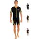 Cressi Playa Man Shorty Wetsuit – Kurzer Neoprenanzug 2.5mm aus Hochelastischem für Herren, Schwarz/Gelb, L