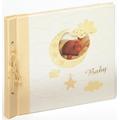 Walther UK-114 Babyalbum Bambini, Kordelbindung mit Ausstanzung zur persönlichen Gestaltung, 60 weiße Seiten, 4 Seiten Vorspann, 25 x 28 cm beige