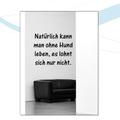 INDIGOS WG20041-70 Wandtattoo w041 Spruch Natürlich kann man ohne Hund leben, es lohnt sich nur nicht, 96 x 78 cm, schwarz