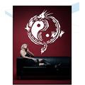 Indigos WG30006-80 Wandtattoo w006 Drachen Jing Jang China Japan 120 x 106,Braun