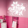 Indigos WG20312-90 Wandtattoo w312 Blume Rose Ranke Baum Pflanze Wandaufkleber, 96 x 71 cm, Silber