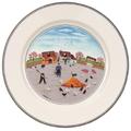 Villeroy & Boch Design Naif Frühstücksteller "Hühnerhof", 21 cm, Premium Porzellan, Weiß/Bunt