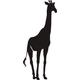 INDIGOS WG20040-80 Wandtattoo w040 Giraffe Afrika Tier Dschungel Wüste Wandaufkleber 96 x 41 braun