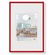 Walther design KV080R New Lifestyle Kunststoffrahmen, 60x80 cm, rot