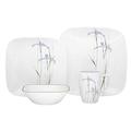 Corelle Geschirr-Set Shadow Iris aus Vitrelle-Glas für 4 Personen 16-teilig, splitter- und bruchfest, violett