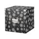 Zeller 17885 Aufbewahrungsbox, Pappe, floral / 36 x 36 x 35, schwarz