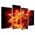 Visario Leinwandbilder 6147 Bild auf Leinwand Fire Fly, 130 x 80 cm, 4 Teile