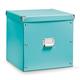 Zeller 17864 Aufbewahrungsbox, Pappe, aqua 33.5 x 33 x 32 cm