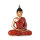 Pajoma 70749 meditierender Deko-Buddha mit roter Robe, H 30 cm