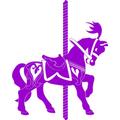 Indigos 4051095060161 Wandtattoo w627 Pferd 120 x 66 cm Wandaufkleber in 3 Größen, violett