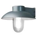 Konstsmide Mani 415-310 Wandleuchte / B: 29cm T: 31cm H: 21cm / 1x60W / IP44 / lackiertes Aluminium / silbergrau