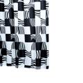 RIDDER 42370S-350 Duschvorhang Textil ca. 180 x 200 cm, Swing schwarz inklusive Ringe