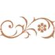 INDIGOS UG 4051095168478 Wandtattoo/Wandaufkleber - E21 Abstraktes Design Tribal/schöne Minimalistische Blumenranke mit Punkten und Großer Blüte 240 x95 cm - Hellbraun, Vinyl, 240 x 95 x 1 cm