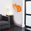 Indigos 4052166103923 Wandtattoo w523 Katzen Wandaufkleber 120 x 117 cm, orange