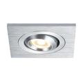 Paulmann 92524 Premium Einbauleuchte/Einbaulampe Set Drilled LED eckig schw.3x3W 700mA 60x60mm Geb./Alu Deckenstrahler, Aluminium, Integriert, Silber, 20 x 20 x 30 cm