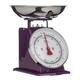 Premier Housewares Kitchen Scale, Purple/Stainless Steel, 5Kg Retro-Küchenwaage, Edelstahl-Schale, 5 kg, violett, purpurn, 26 x 21 x 22 cm