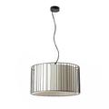 Faro Barcelona Linda 29313 Pendelleuchte, 100 W, Edelstahl, Textil und Metall, Schwarz