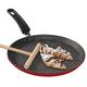 STONE Crêpe-Pfanne 24 cm, mit Besteck, induktionsgeeignet, rubinrot