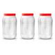 Sunpet Aufbewahrungsbehälter für Lebensmittel, Kunststoff, Rot, 4000ml, Pack von 3