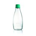 Retap ApS Wiederverwendbare Wasserflasche mit Verschluss - 0,8 Liter, Deckelfarbe:Dunkelgrün