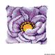 Vervaco PN-0021852 Knüpfkissen Blume, lila