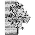 Unbekannt Stampendous selbst Gummi Stempel 4-Zoll x 6 Sheet-Tree Gedicht