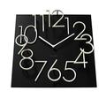 MOMA 15355 Wanduhr Glow in The Dark, MDF, Kunststoff, Quarz-Uhrwerk, schwarz, 7 x 30.5 x 30.5 cm