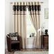 Just Contempo Vorhang, Polyester, Curtain Pair 90" x 54" (extra Wide Bay Window, Black (Cream Natural Brown Ivory Curtain, Stück: 1