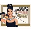 Audrey Hepburn "Breakfast at Tiffany's Gold One-Sheet, 60 x 80 cm, Leinwanddruck