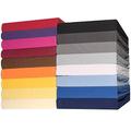 CelinaTex Lucina Spannbettlaken 180x200 - 200x200 schwarz Jersey Baumwolle Spannbetttuch Doppelbett Matratzen 0002820