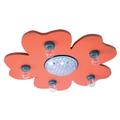 Niermann Standby Deckenleuchte Happy-Flower mit LED-Farbwechsel-Projektor und Fernbedienung, orange, 775