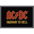 empireposter - Fußmatte - AC/DC - Highway to Hell - Größe (cm), ca. 60x40 - Türmatten, NEU - Beschreibung: - Mit dieser Matte ist alles gesagt. Hochwertige, bedruckte Fußmatte für Innen & Außen. Der Gummirand hat Grip und passt sich dem Boden perfekt...