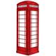 Wallpops WPE0649 London Phone Booth Riesen Dry Erase Wandtattoos