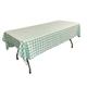 La Leinen Gingham Karo Tischdecke, rechteckig, Polyester, Mint/White, 152.4 x 259 x 0.04 cm