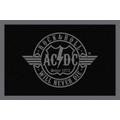 empireposter - Fußmatte - AC/DC - R´n´R will never die - Größe (cm), ca. 60x40 - Türmatten, NEU - Beschreibung: - Mit dieser Matte ist alles gesagt. Hochwertige, bedruckte Fußmatte für Innen & Außen. Der Gummirand hat Grip und passt sich dem Boden...