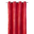 BelAir Shade 0400057-0001 Vorhang mit Ösen, geprägte Kunstseide, gestreift, mit Saum 140 x 250 cm, Poppy Red/Rot