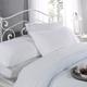 Ritz Satin gestreiftes Bettbezugsset für Super-Kingsize-Doppelbett, weiß, gestreift, mit hohem Baumwollanteil, Fadenzahl 300