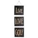 Sit Möbel 1074-00 Wall-Art This und That, 30 x 4 x 30 cm, Holz, Live Love Golf, 3-er Set im Vintage Look