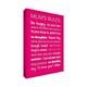 Feel Good Art 36 x 24 Zoll, A1, verschiedene Schriftarten Mum's Rules, Leinwand, Hot Pink