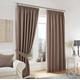 Just Contempo Vorhang, Polyester, Curtain Pair 66" x 90" ( cream ), Taupe ( natural brown latte ), Stück: 1