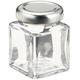 Viva Haushaltswaren - 15 x Mini-Marmeladenglas / Gewürzglas 50 ml mit silberfarbenem Schraubverschluss, Gläser Set mit Deckel für Gewürze, Konfitüre, Salz etc. verwendbar (inkl. Trichter)