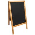 Securit lackiert Sandwich Kreidetafel, Hartholz, Teak, 70 x 120 cm