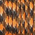 Paracord Kordelband, Farbmix, 4 mm x 50 m, Schwarz/orangefarben